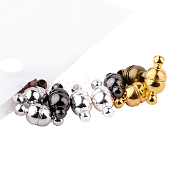 Разноцветные овальные латунные магические магнитные застежки с петлями для изготовления ювелирных изделий&nbsp;KK-PH0012-15-NF