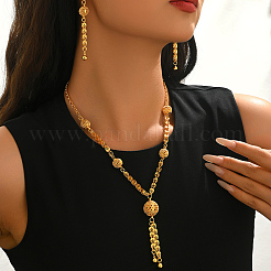 Винтажные серьги и колье из сплава с полыми круглыми кисточками для женщин&nbsp;KT6251