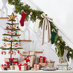 4 шт. 4-х цветные вязаные акриловые хлопчатобумажные мешочки для чулок&nbsp;AJEW-SP0004-04