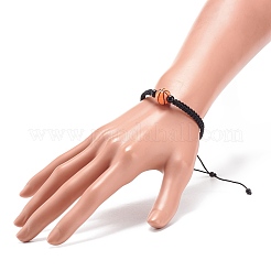 Браслет из плетеных акриловых бусин&nbsp;BJEW-JB08552-01