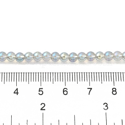 Прозрачные стеклянные бусины гальваническим пряди&nbsp;GLAA-T032-T4mm-C04