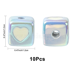 10 шт. непрозрачные акриловые эмалевые бусины&nbsp;ACRC-FS0001-02A