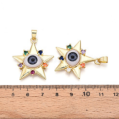 Подвески из латуни с микропаве из кубического циркония для женщин&nbsp;KK-T070-105