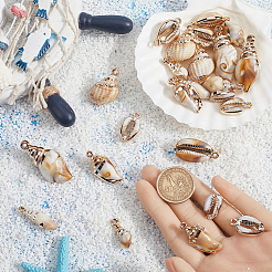 40 шт. 10 стиля акриловых имитационных ракушек подвески&nbsp;OACR-SC0001-95