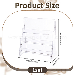 3-ярусные акриловые подставки для дисплеев&nbsp;ODIS-WH0086-076A