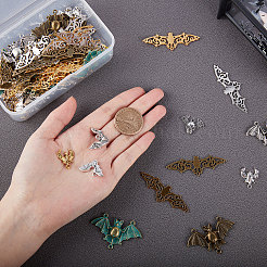 Подвески из цинкового сплава и комплекты звеньев для филигранных столярных изделий&nbsp;PALLOY-PH0013-81