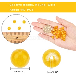 Бусины arricraf кошачий глаз&nbsp;CE-AR0001-A07