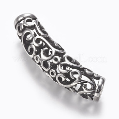 Полые трубчатые бусины из нержавеющей стали 304&nbsp;STAS-F195-036AS