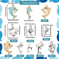 Подвески из сплава дельфинов&nbsp;FIND-SC0016-40