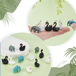 18 шт. 6 стиля 3D ПВХ подвески&nbsp;KY-GA0001-39