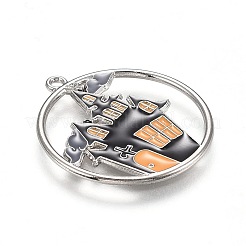 Подвески из сплава с эмалью на тему Хэллоуина&nbsp;X-ENAM-J649-12P-02