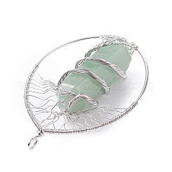 Естественный зеленый авантюрин большие кулоны&nbsp;G-F702-02P-D