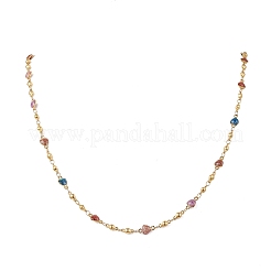 304 нержавеющая сталь эмалированная цветная цепочка в форме сердца для женщин&nbsp;NJEW-JN05899