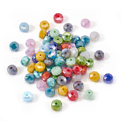 88 шт. 11-цветные гальванизированные стеклянные бусины с цветным покрытием AB&nbsp;EGLA-TA0001-53