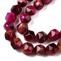 Окрашенные естественно тигровый глаз бисер пряди&nbsp;G-T138-220A