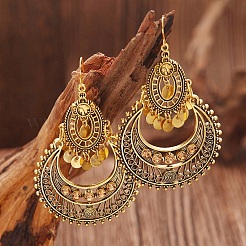 Серьги-капли в стиле бохо из сплава со стразами&nbsp;FS-WG4F242-02