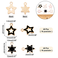 Подвески из сплава эмали 96шт 6 стиля&nbsp;ENAM-AR0001-22