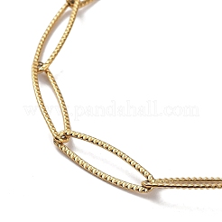 Ионное покрытие (ip) 304 нержавеющая сталь цепочка с конским глазом ожерелье&nbsp;NJEW-D045-07G