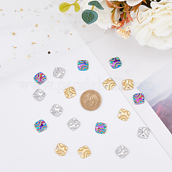 18 шт. 3-х цветные подвески из нержавеющей стали 304 со стразами&nbsp;STAS-DC0014-13