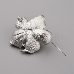 Брошь в виде английской булавки из абс-пластика с искусственным жемчугом и кристаллами и стразами&nbsp;JEWB-WH0023-26MS