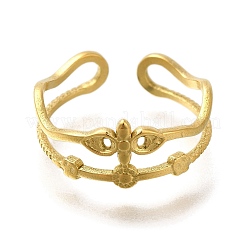 Ионное покрытие (ip) 304 нержавеющая сталь открытые манжетные кольца компоненты&nbsp;RJEW-U017-23G