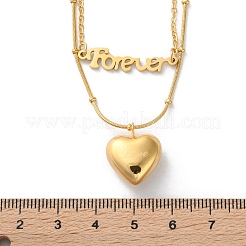 Двухслойные ожерелья из хирургической нержавеющей стали 316&nbsp;NJEW-P324-03B-G