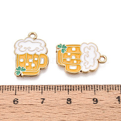 Подвески из сплава с эмалью ко дню святого патрика&nbsp;ENAM-T024-42B-G