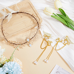 Комплекты ювелирных изделий для свадебной вечеринки из сплава и латуни и смолы&nbsp;SJEW-HY0001-02
