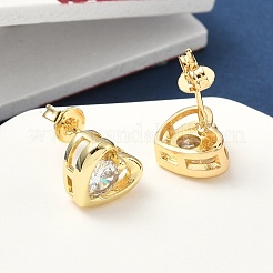 Серьги-гвоздики из циркония&nbsp;LS-EJEW-D323-06G