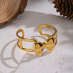 Браслеты-манжеты с бантом из нержавеющей стали 304&nbsp;MR5902