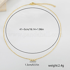 Латунные ожерелья с прозрачными кубическими цирконами из 3 плоской круглой цепочки для женщин&nbsp;XP2951