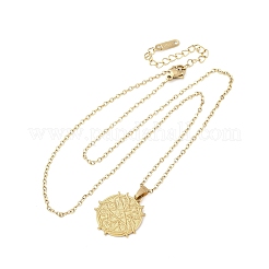 Ожерелья с подвеской в виде демонической козлиной пентаграммы из нержавеющей стали 304&nbsp;NJEW-M096-39G