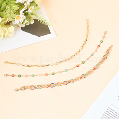 1 набор из 3-х стилей железной шляпной цепочки с застежкой-карабином&nbsp;HJEW-CN0001-31B