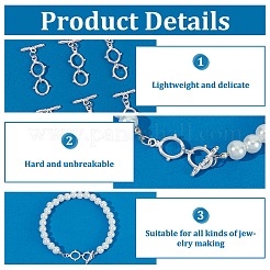 6 шт. в упаковке застежки-тоггл с покрытием из латуни&nbsp;KK-BC0013-84