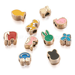 100шт 10 стиля уф-покрытие акриловые европейские бусины&nbsp;OACR-CD0001-04