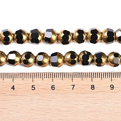 Стеклянные бусины с гальваническим покрытием &nbsp;X-EGLA-Q128-04A-FP06