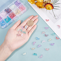 200шт 10 цвета прозрачные окрашенные распылением стеклянные бусины&nbsp;GLAA-PH0001-41