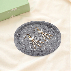 1 шт. плоские круглые керамические подносы для ювелирных изделий&nbsp;AJEW-BBC0002-49A