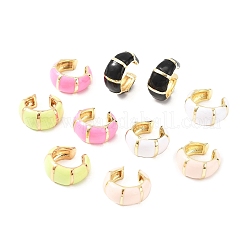 Серьги-каффы в форме буквы С из латуни&nbsp;EJEW-D321-04G