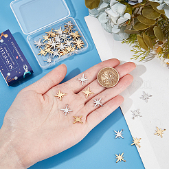 60 шт. подвески из нержавеющей стали 304 двух цветов&nbsp;STAS-SC0008-62