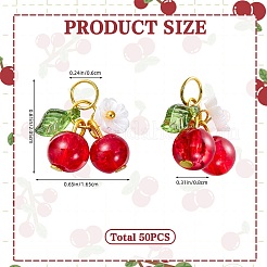 50шт стеклянные подвески&nbsp;PALLOY-SZ00001