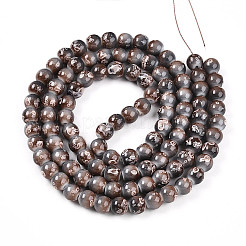 Выпечка окрашенные стеклянные бусины пряди&nbsp;DGLA-N008-8mm-09