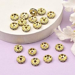 Латунные бусины-разделители из хрусталя класса А&nbsp;RB-A006-10MM-G