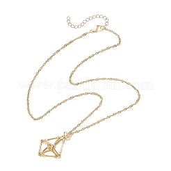 3 шт. 3 стиля 304 нержавеющая сталь пустой макраме мешочек кулон сингапурская цепочка ожерелье изготовление&nbsp;NJEW-JN05283