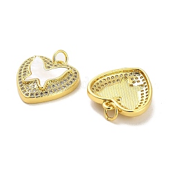 Латунные микропаве прозрачные подвески с фианитом&nbsp;KK-K365-04H-G