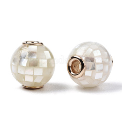 Натуральные белые бусины из ракушек&nbsp;SSHEL-N034-131J