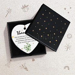 Подвесные украшения из печатного фарфора&nbsp;HJEW-WH0056-008