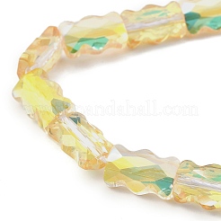 Стеклянные бусины с гальваническим покрытием &nbsp;EGLA-L045-F-HP02