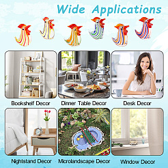 Ahademaker 6 шт. 6 цвета ручной работы миллефиори лэмпворк украшения дисплея&nbsp;DJEW-GA0001-41