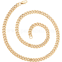 2 шт. 7 мм кубинские звенья из нержавеющей стали ожерелья для женщин и мужчин&nbsp;NJEW-BBC0001-39A